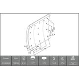 KIT GARNITURE DE FREIN 175MM